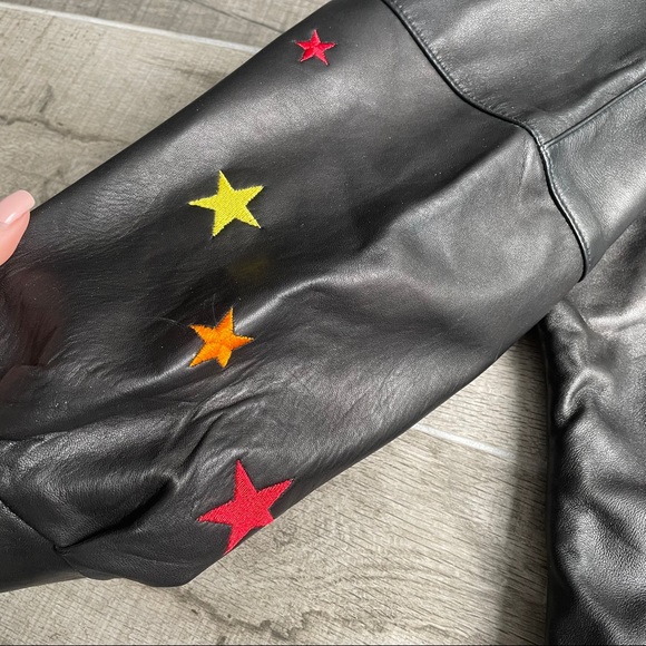 H-Bar Vintage 90’s Cirque du Soleil leather jacket - Picture 3 of 11